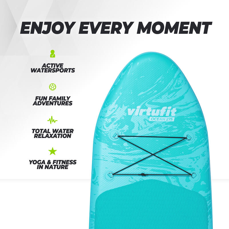 VirtuFit Supboard Ocean 275 - Turcoaz - Cu accesorii si geanta de transport
