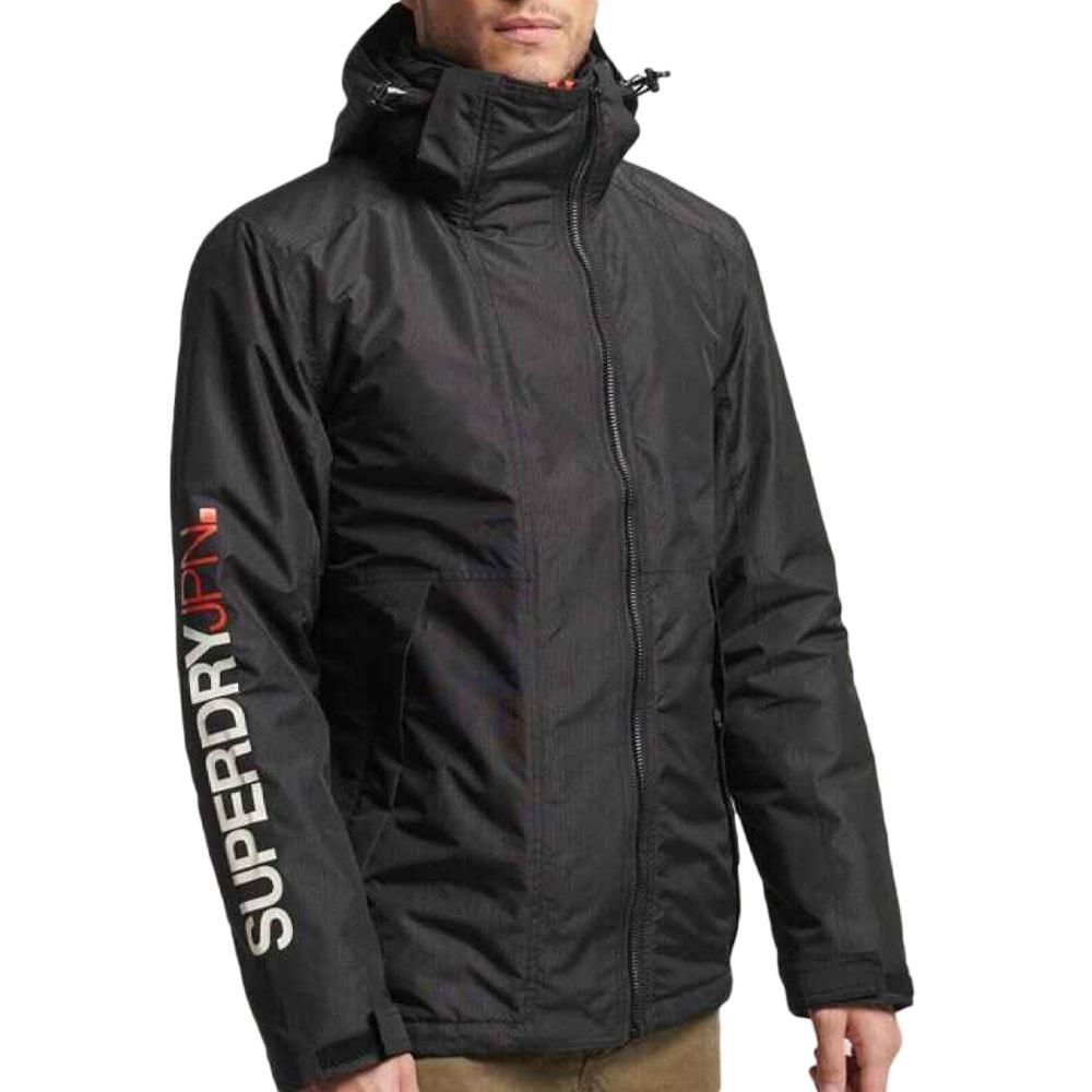 Superdry Men's Hooded Black Jacket