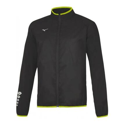 Chaqueta Cortavientos Mizuno Team Rain Negra para Hombre
