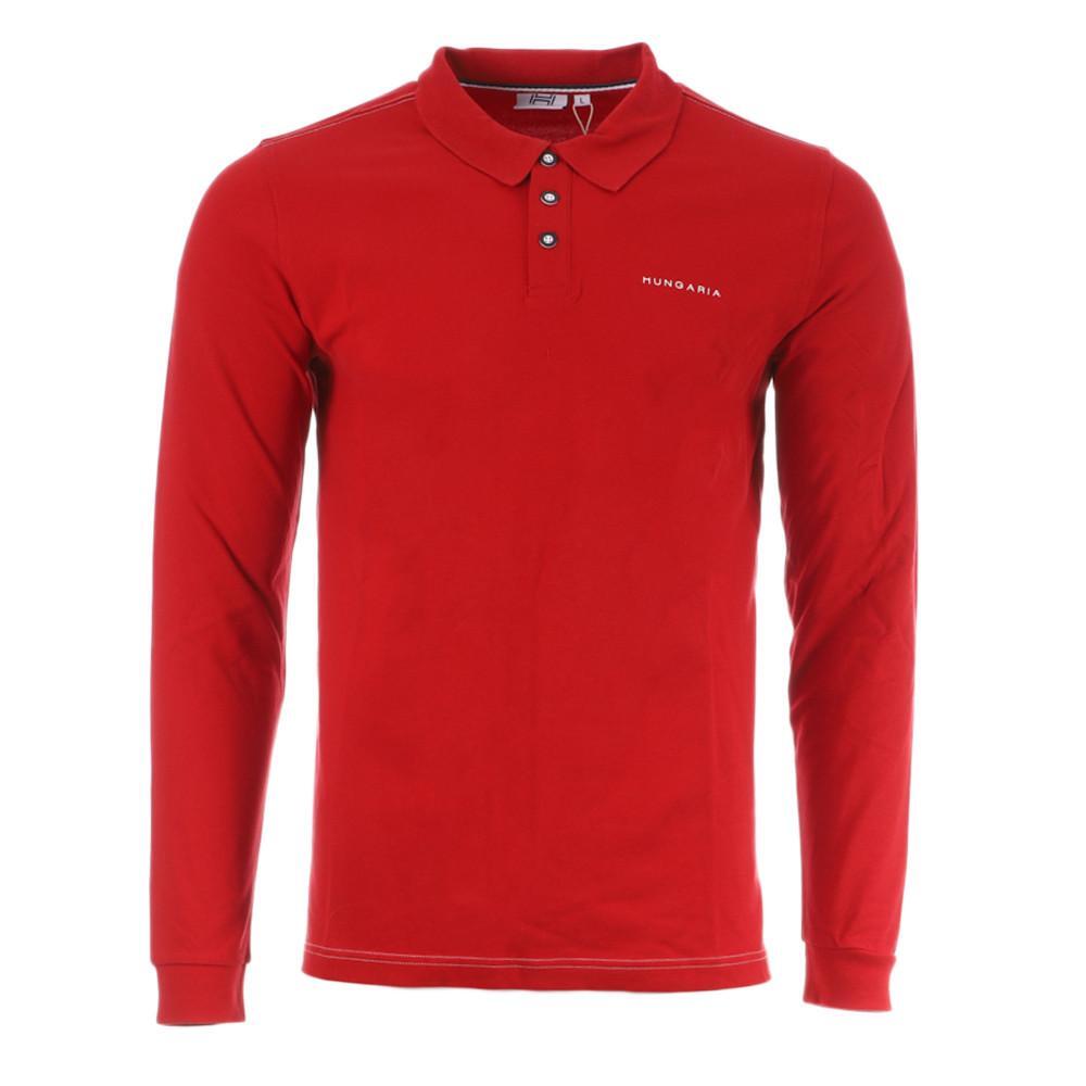 Polo Manga Larga Rojo Hombre Hungaria Merapi 2/3