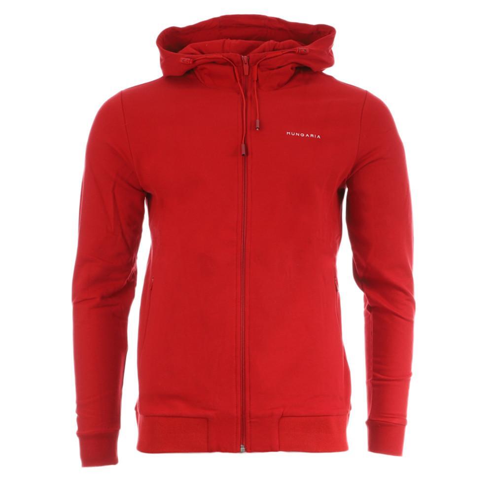 Felpa Uomo con Zip Hungaria Ebeko Rossa 2/3