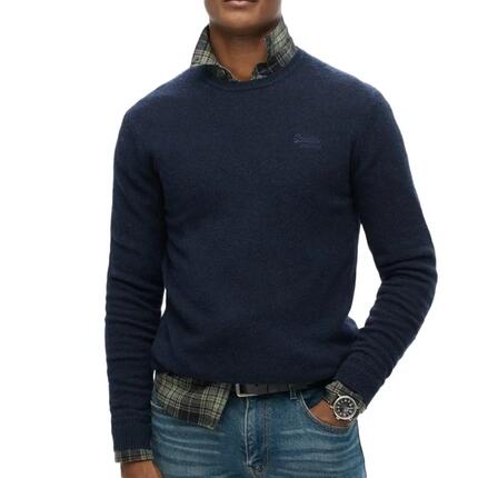 Pull Marine Homme Superdry Essential Slim Fit Crew Jumper