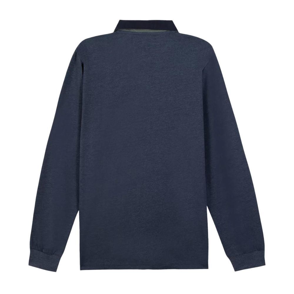 Polo manches longues Homme - PEKANPOL Bleu Marine 3/3