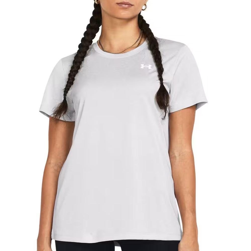 T-Shirt Gris Clair Femme Under Armour Tech 2/5