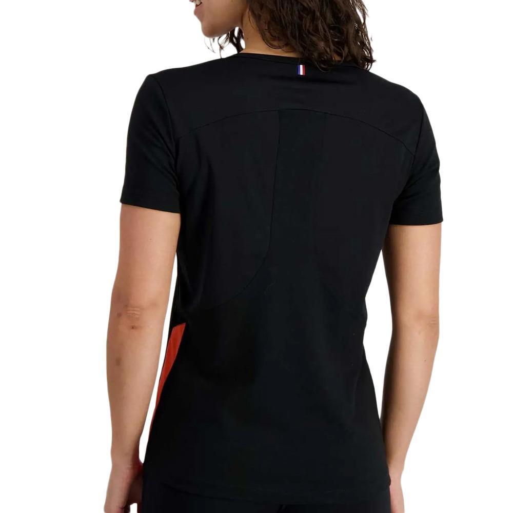 Le Coq Sportif Damen Sport T-Shirt Schwarz Training 3/5