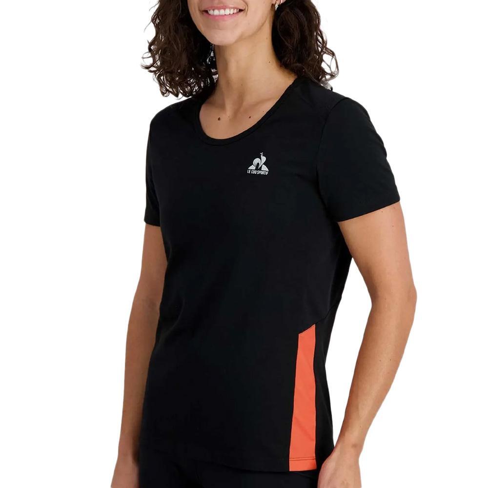 Le Coq Sportif Damen Sport T-Shirt Schwarz Training 2/5
