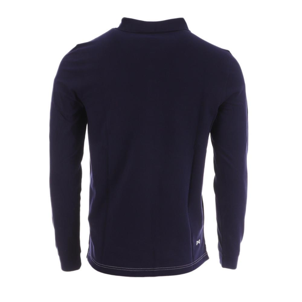 Hungaria Merapi Polo Shirt Lange Mouwen Marineblauw Heren 3/3