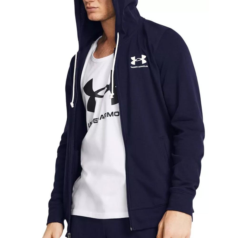 Felpa Uomo Under Armour Rival Full Zip Blu Navy 2/5