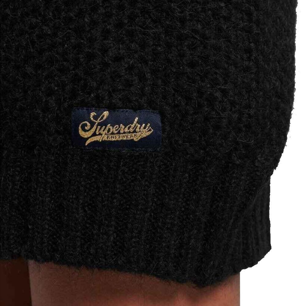 Superdry Damen Strickkleid Crew Schwarz 3/3