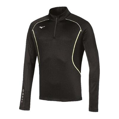 Felpa Uomo Mizuno Team Premium Warmer Nera/Verde