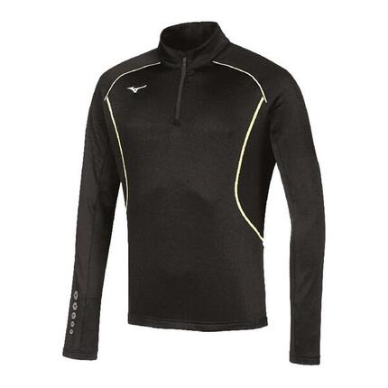 Mizuno Team Premium Warmer Herren Sweatshirt Schwarz/Grün