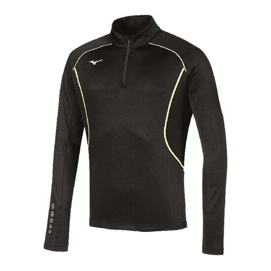 Felpa Uomo Mizuno Team Premium Warmer Nera/Verde