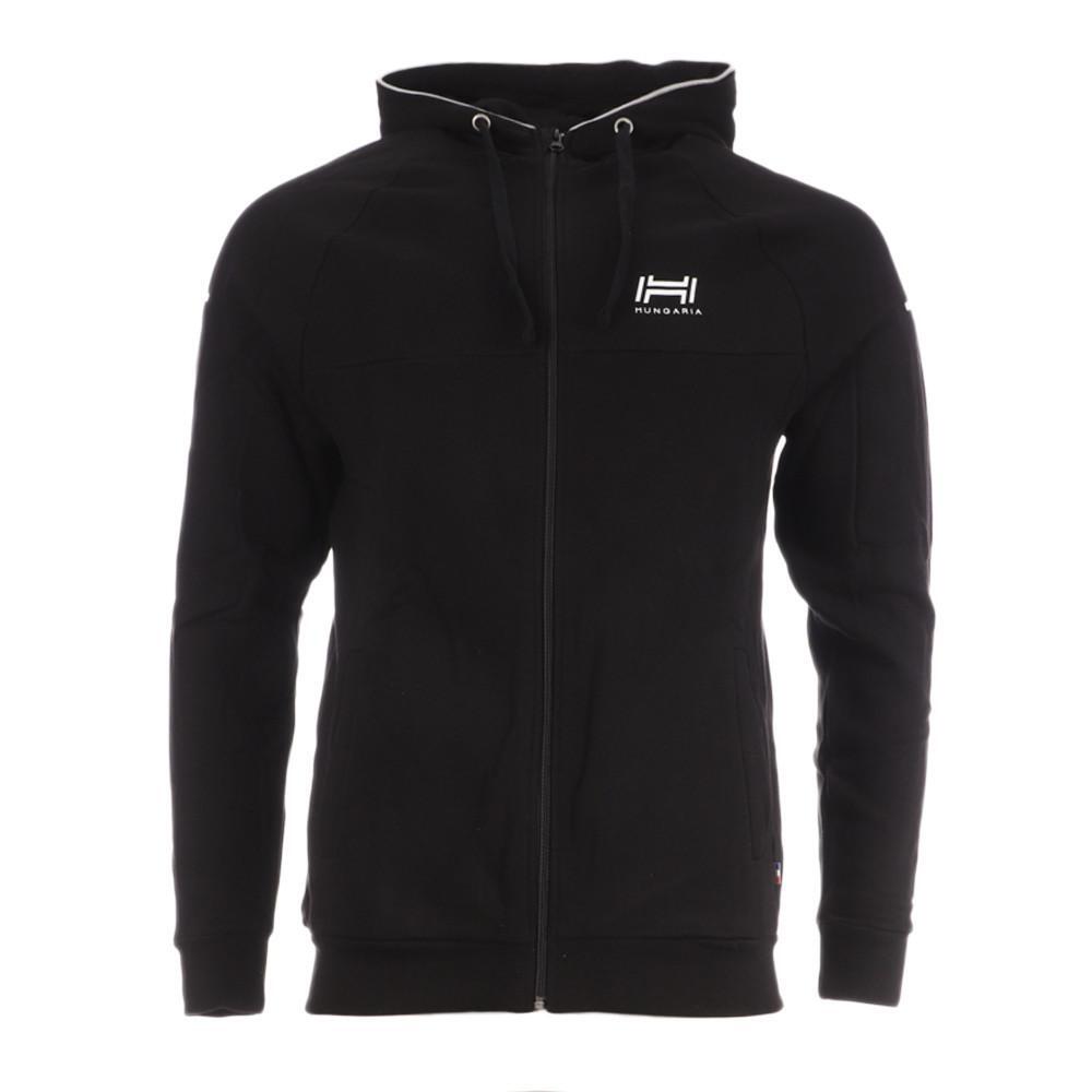 Hungaria Coggia Zwarte Hoodie met Rits voor Heren 2/3