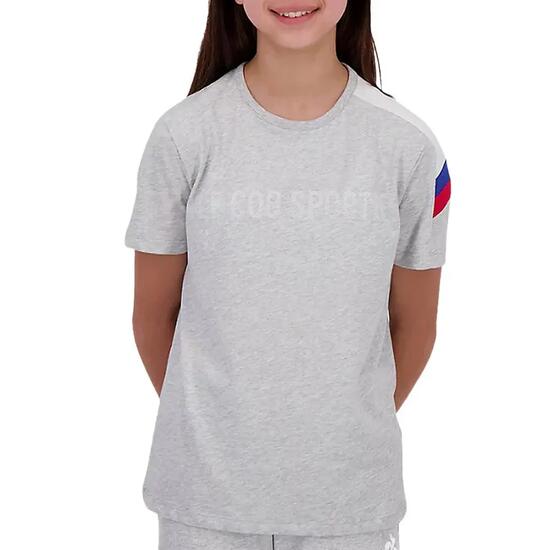 Camiseta Gris Niña Le Coq Sportif N°1 Chiné