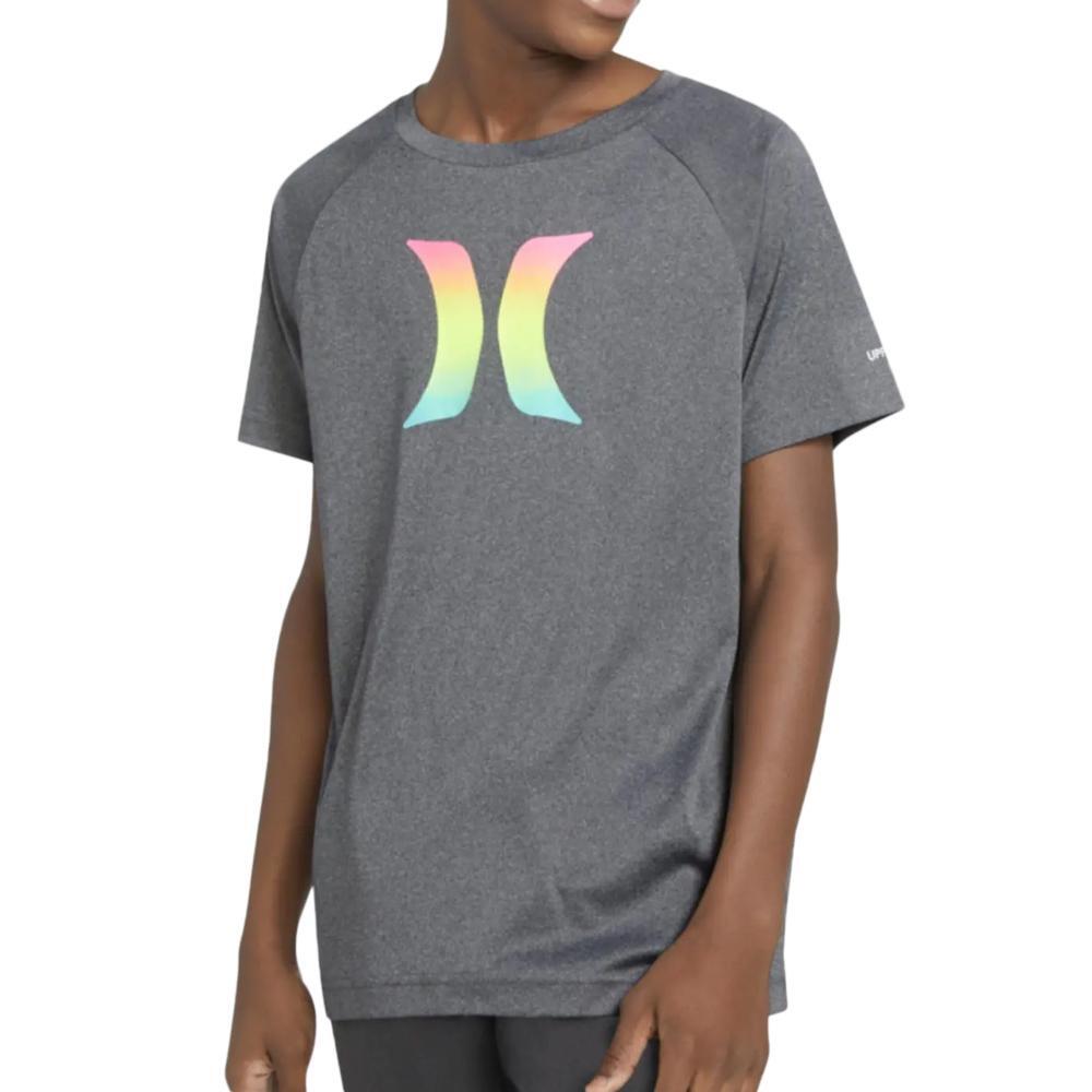 Hurley Kids' Ombre Icon UPF Grey T-Shirt