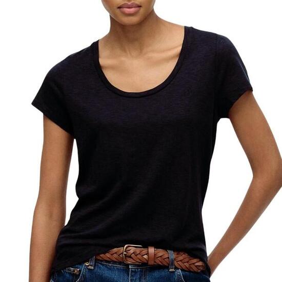 Superdry Studios Damen T-Shirt Schwarz mit Rundhalsausschnitt
