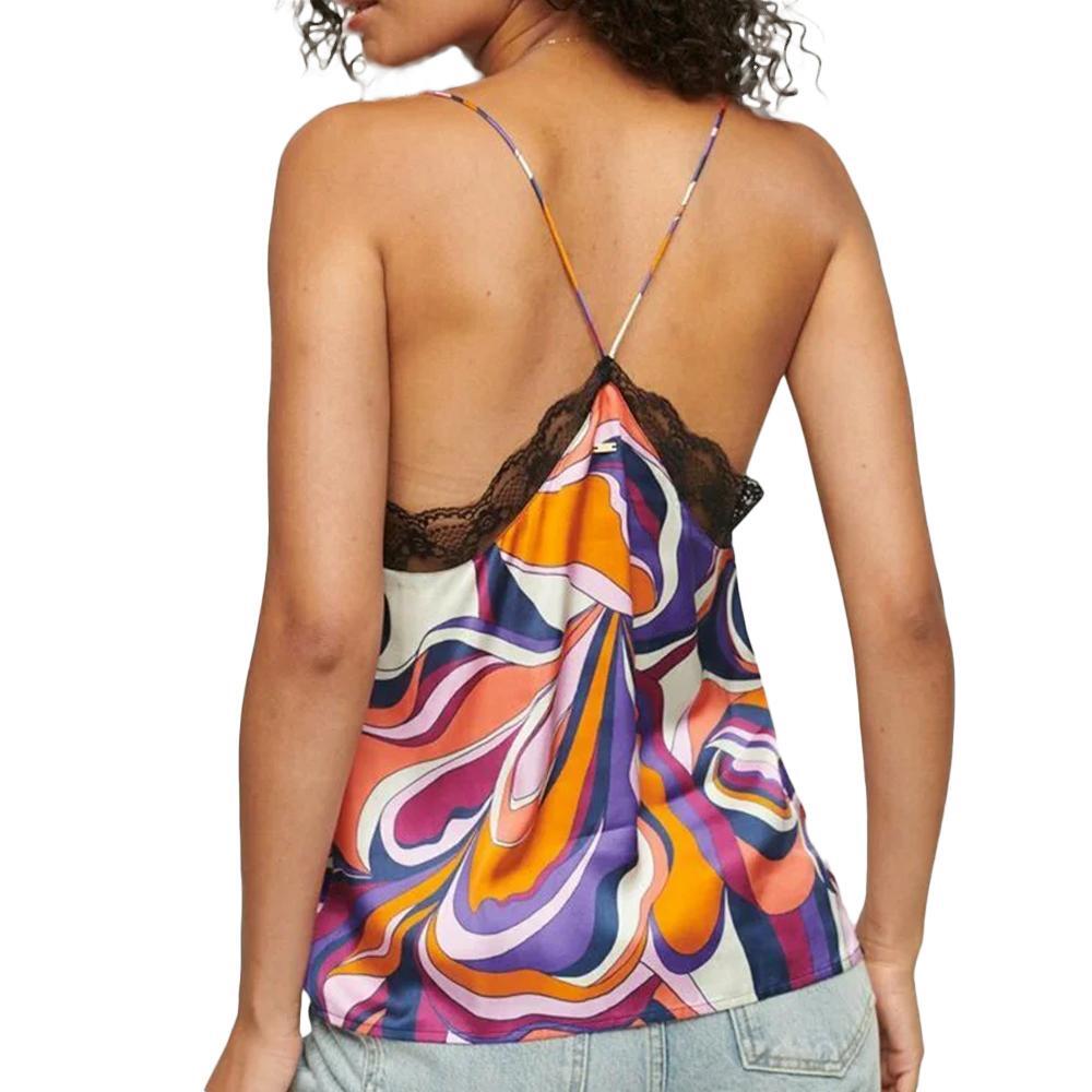 Top Donna Superdry Studios Viola/Arancione/Nero 3/3