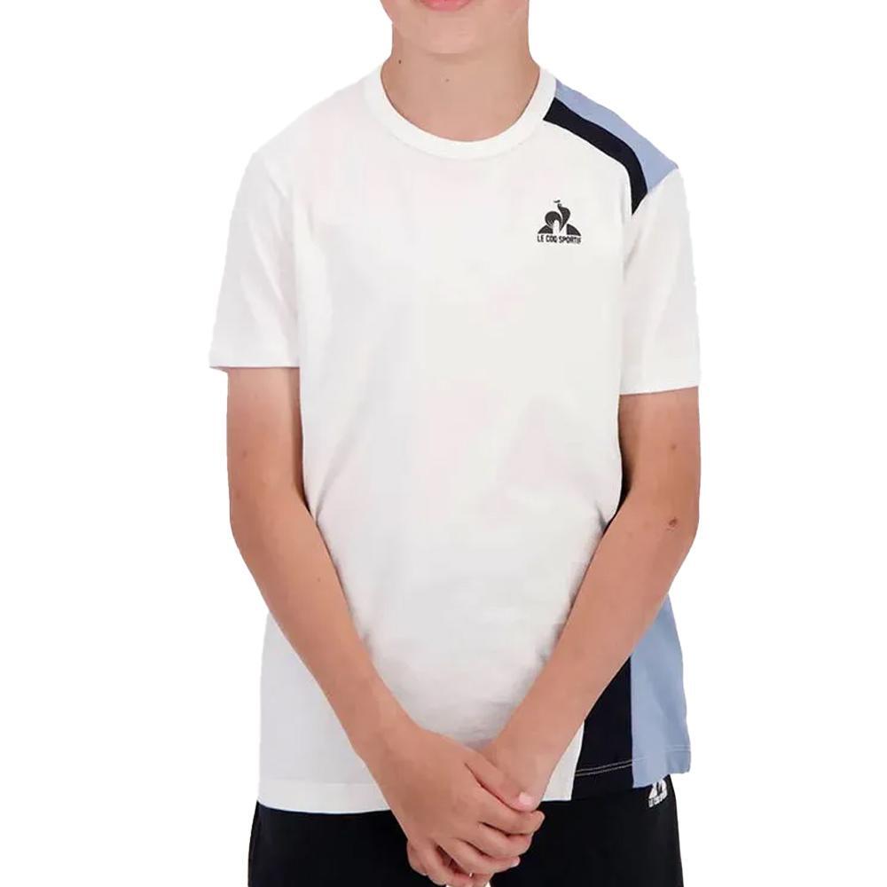 T-Shirt Blanc/Bleu Garçon Le Coq Sportif Graphique N°1 2/7