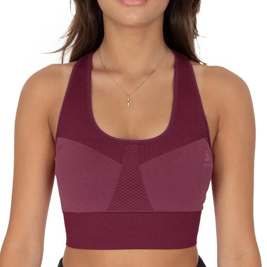 Brassière Sportiva Donna Odlo Seamless Rossa