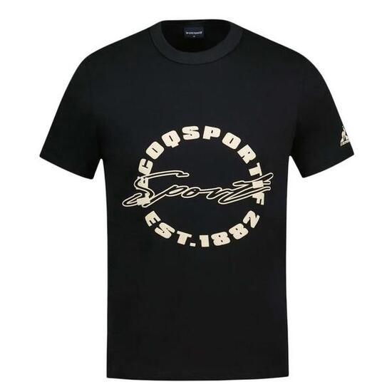 T-Shirt Noir Homme Le Coq Sportif Contemporain N°1