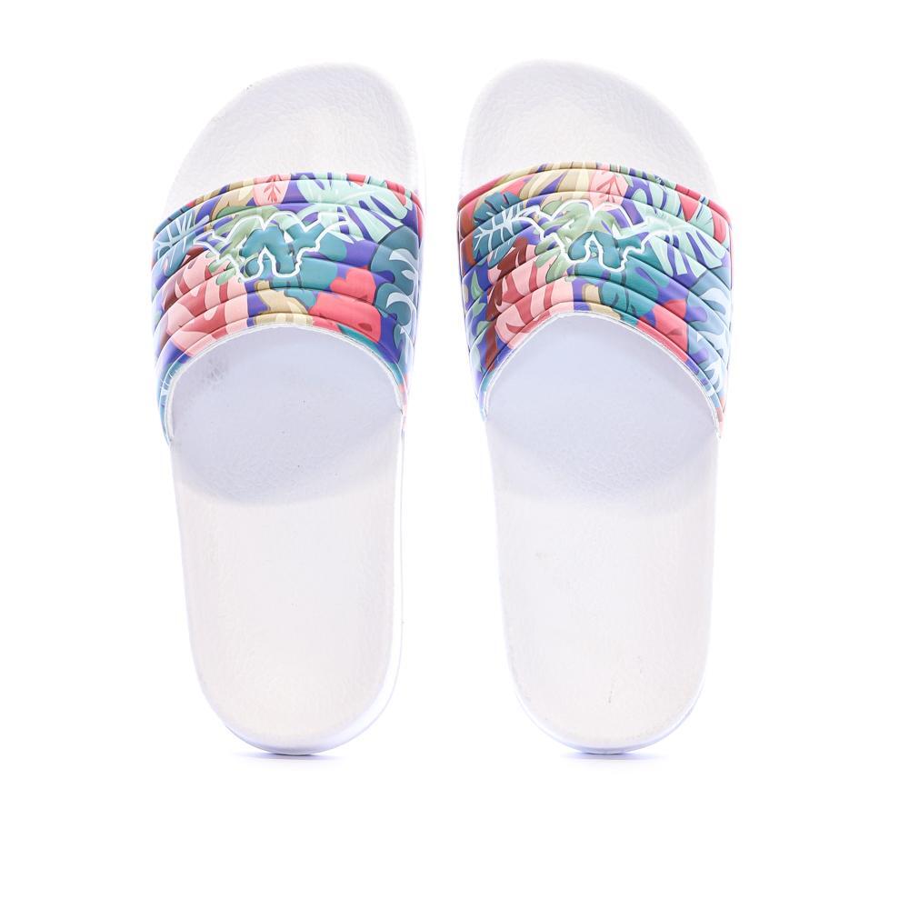 Ciabatte Donna Kappa Noles 5 Bianche con Fiori 4/4
