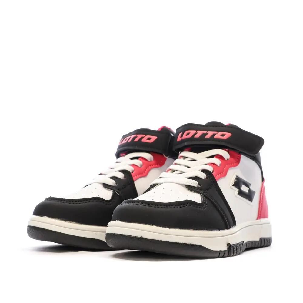 Lotto Ravenne Jungen Sneaker Weiß/Schwarz/Pink 7/7