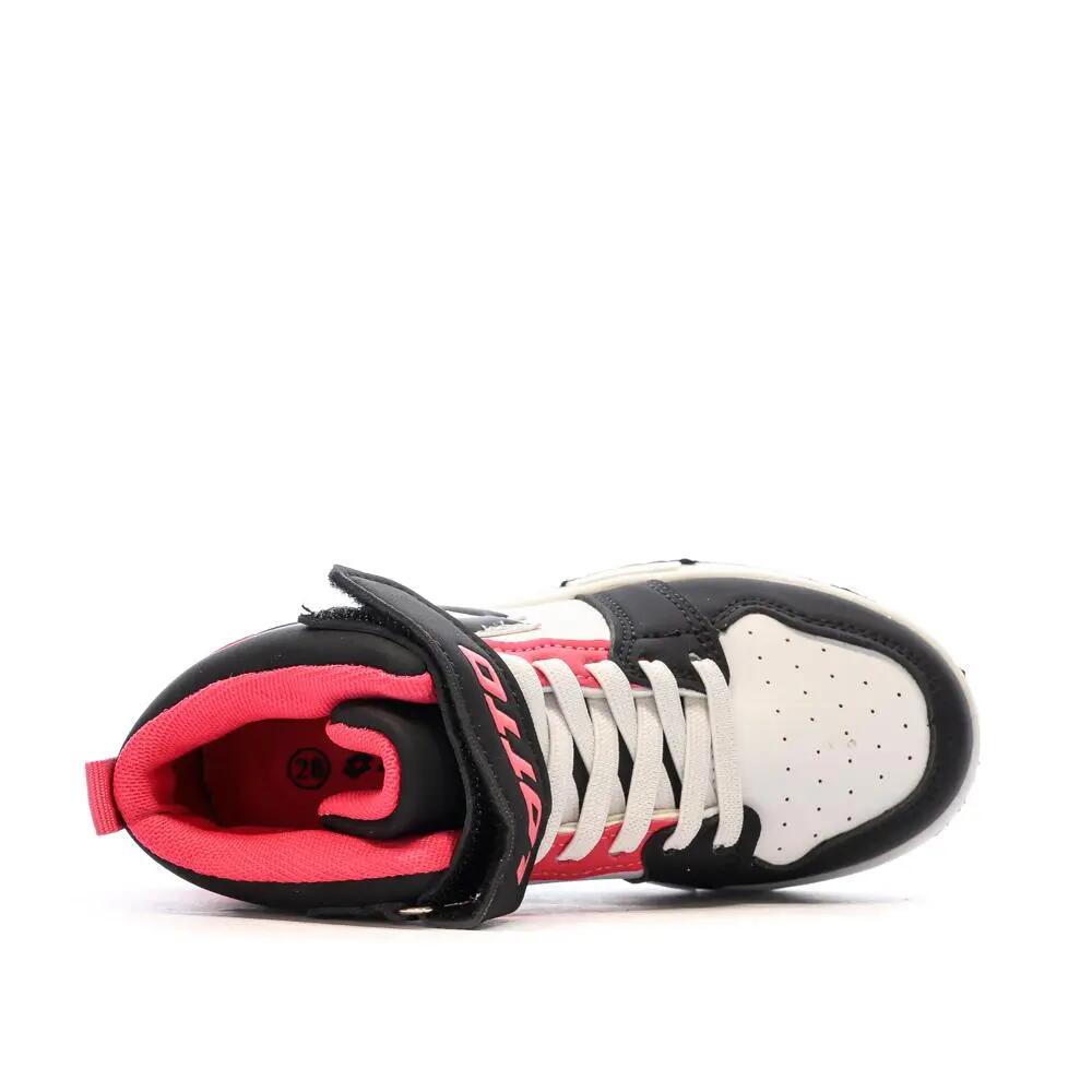 Lotto Ravenne Jungen Sneaker Weiß/Schwarz/Pink 5/7