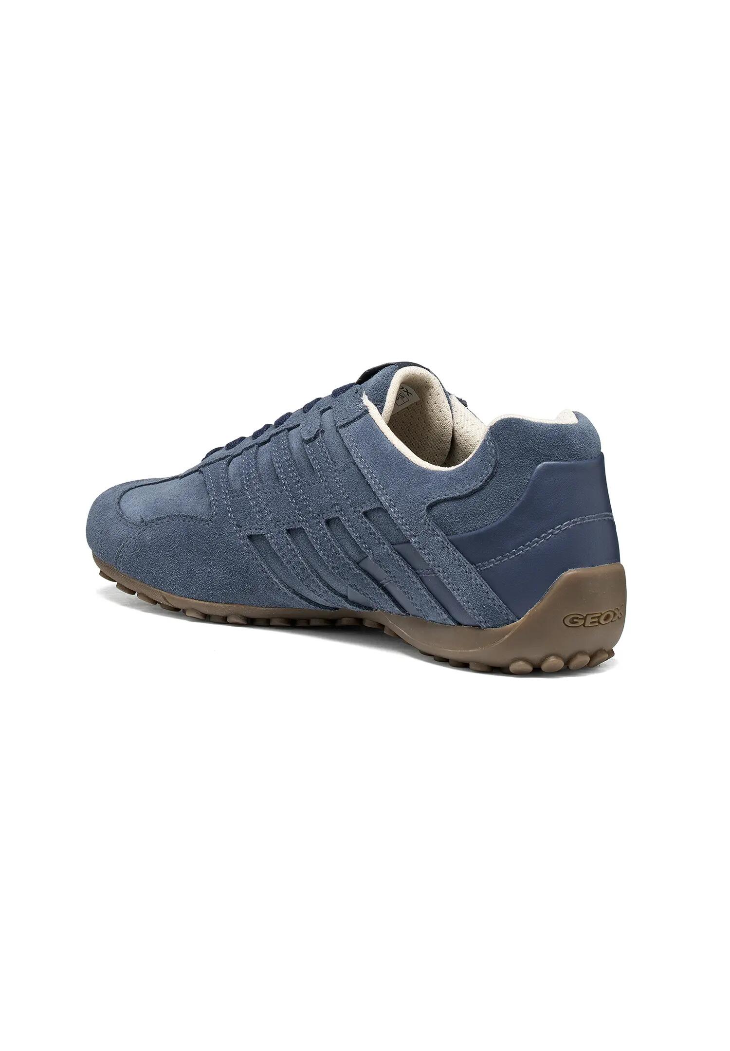 Geox SNAKE Herren Leder Sneaker U66NVA 022BC C4007 Schnürschuh dunkelblau 4/6