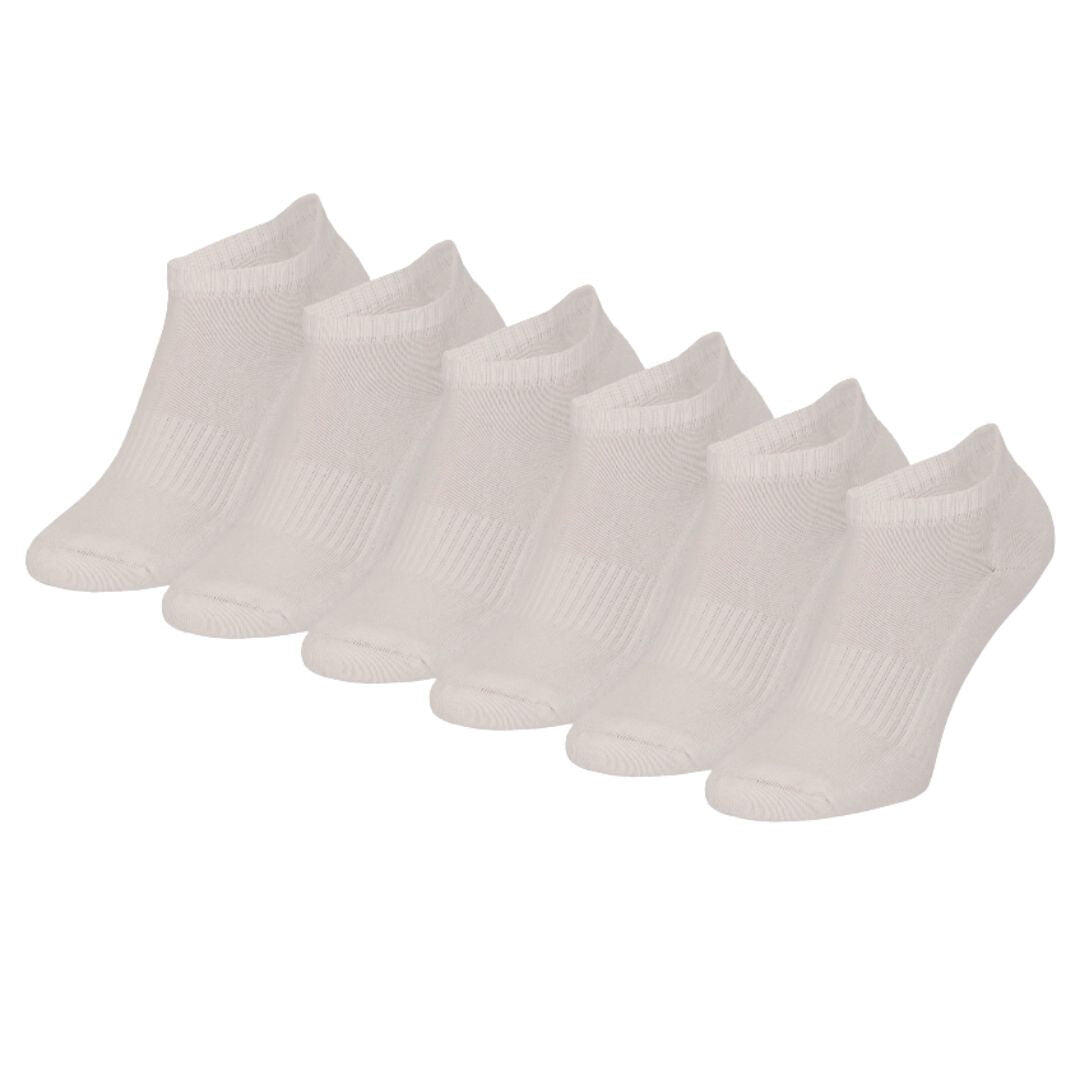 Apollo (Sports) - Sneaker Sportsokken Basic - Unisex - Wit - 36/41 - 6-Pack - 1/4