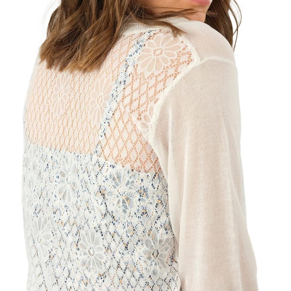 Deeluxe Milsa Ecru Dames Gilet met Kant 3/3