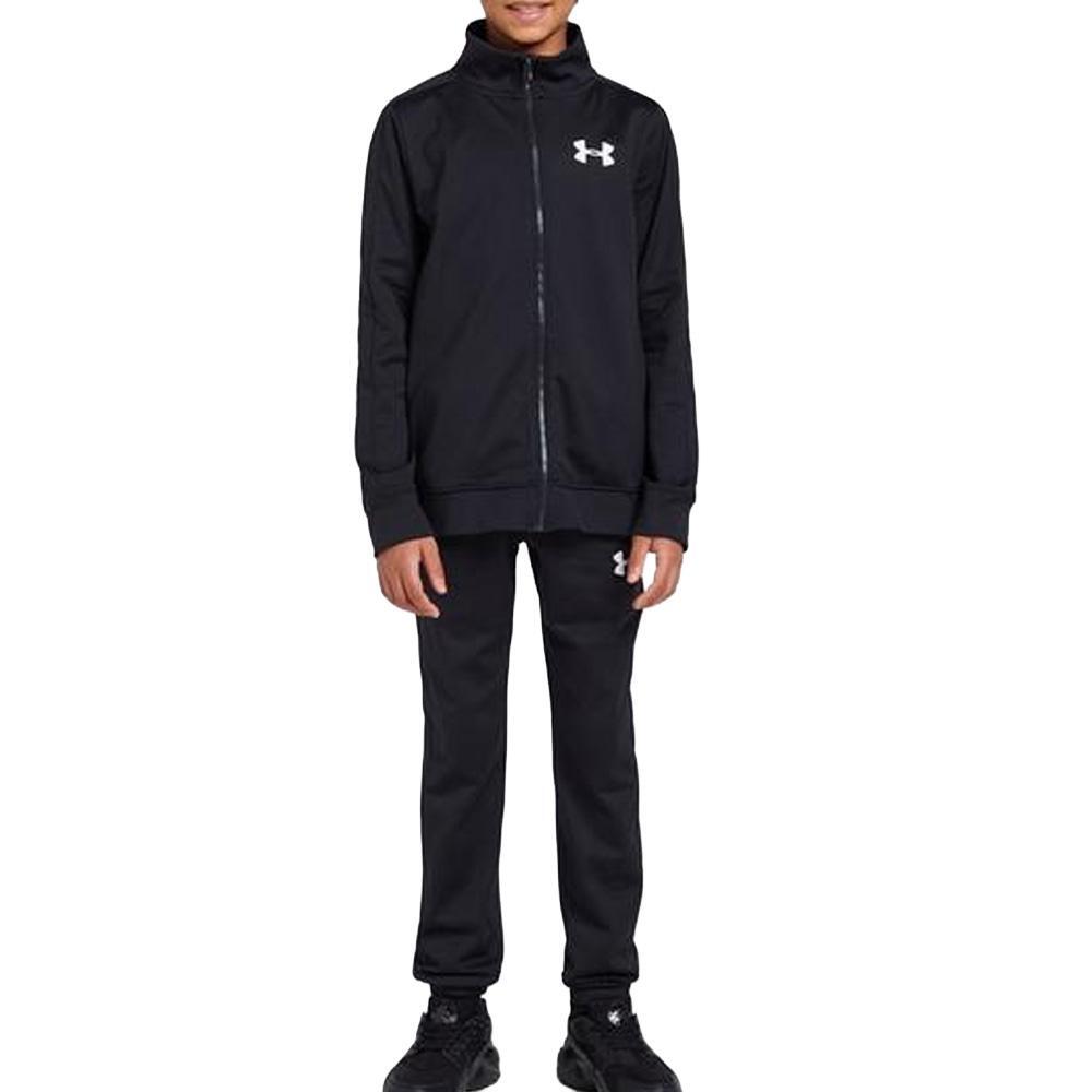 Under Armour Kids Knit Track Suit Trainingsanzug Jogginganzug 1363290 Schwarz 2/5