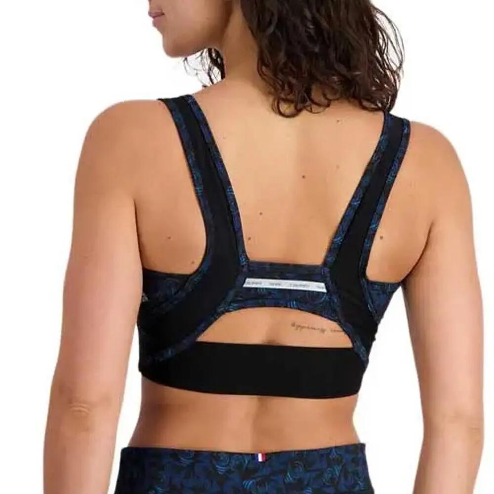 Le Coq Sportif Damen Sport-BH Schwarz/Blau Training 3/5