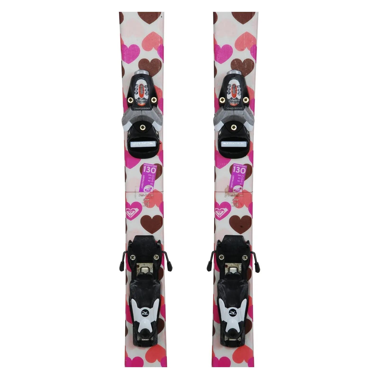 RECONDITIONNE - Ski Junior Roxy Cœurs + Fixations 3/4