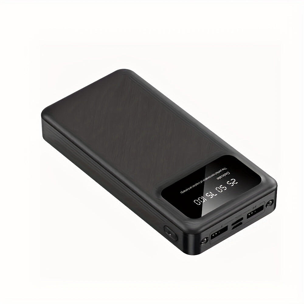 30000mAh Power Bank Ultra-Thin Fast Charging with Dual Flashlight
