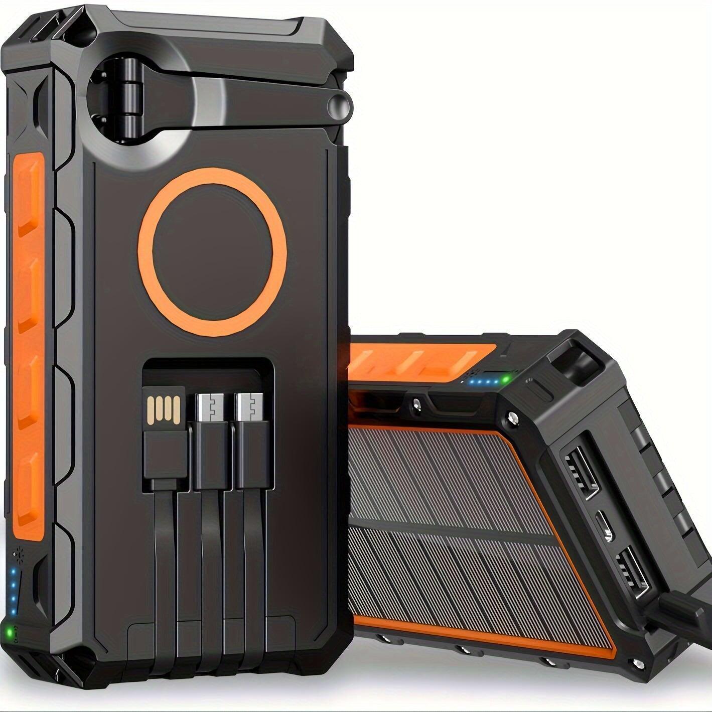 30000mAh Solar Power Bank Wireless Fast Charging