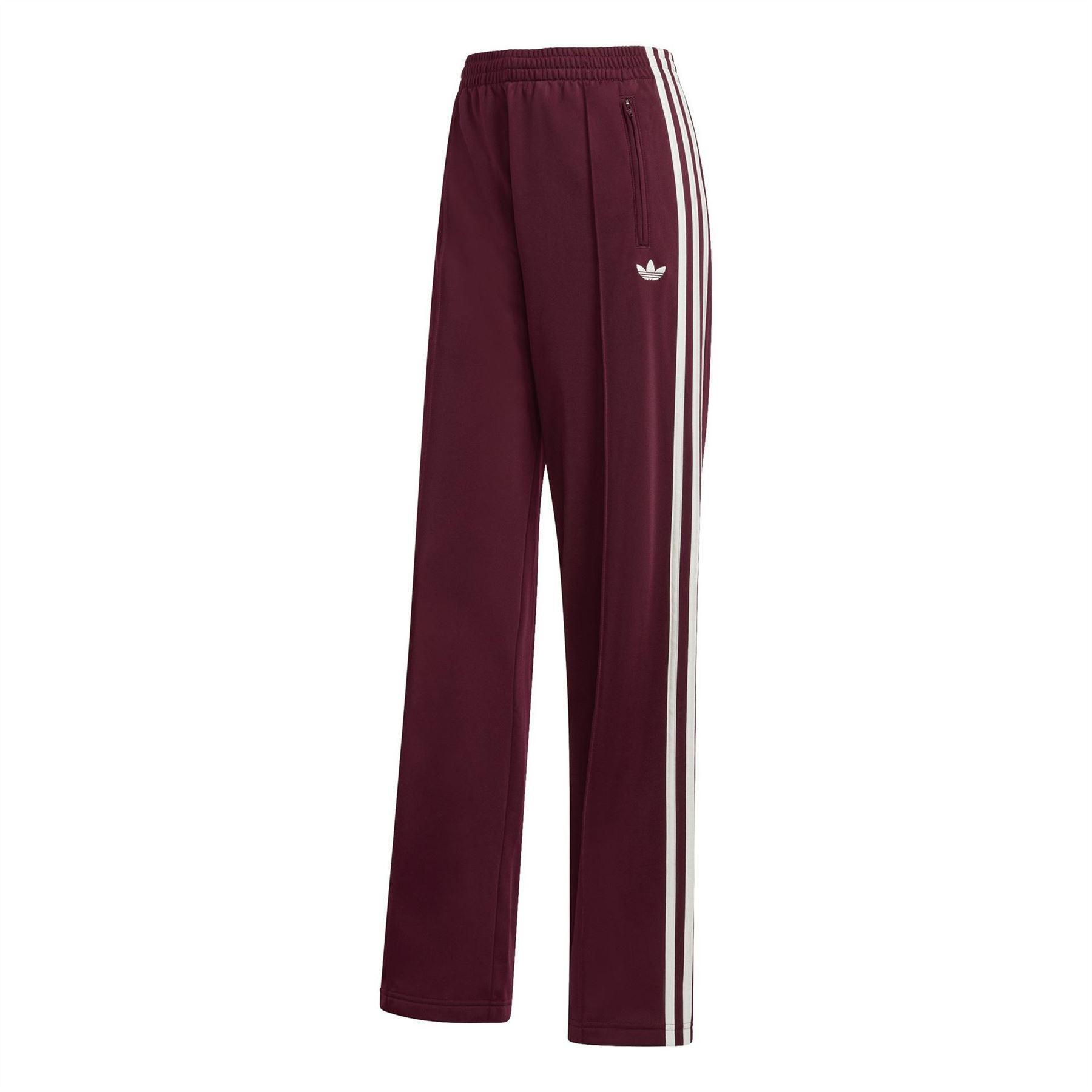 Adidas Womens/Ladies Firebird Polyester 3 Stripes Loose Tracksuit Bottoms
