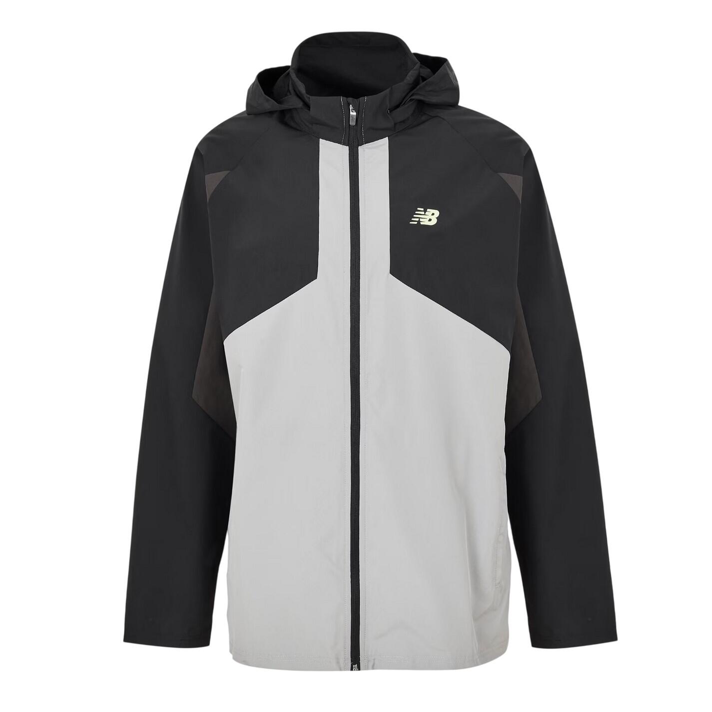 New Balance Mens Balance Colour Block Woven Regular Long-Sleeved Hooded Jacket