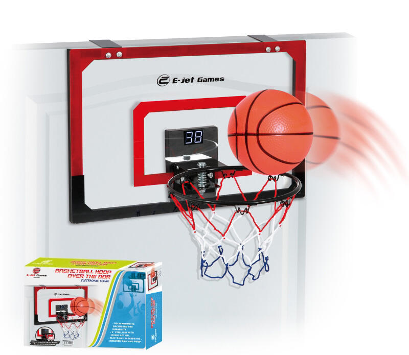 Ejet Games Mini Basketball Backboard Set Deluxe With Spring & Electronic Scorer