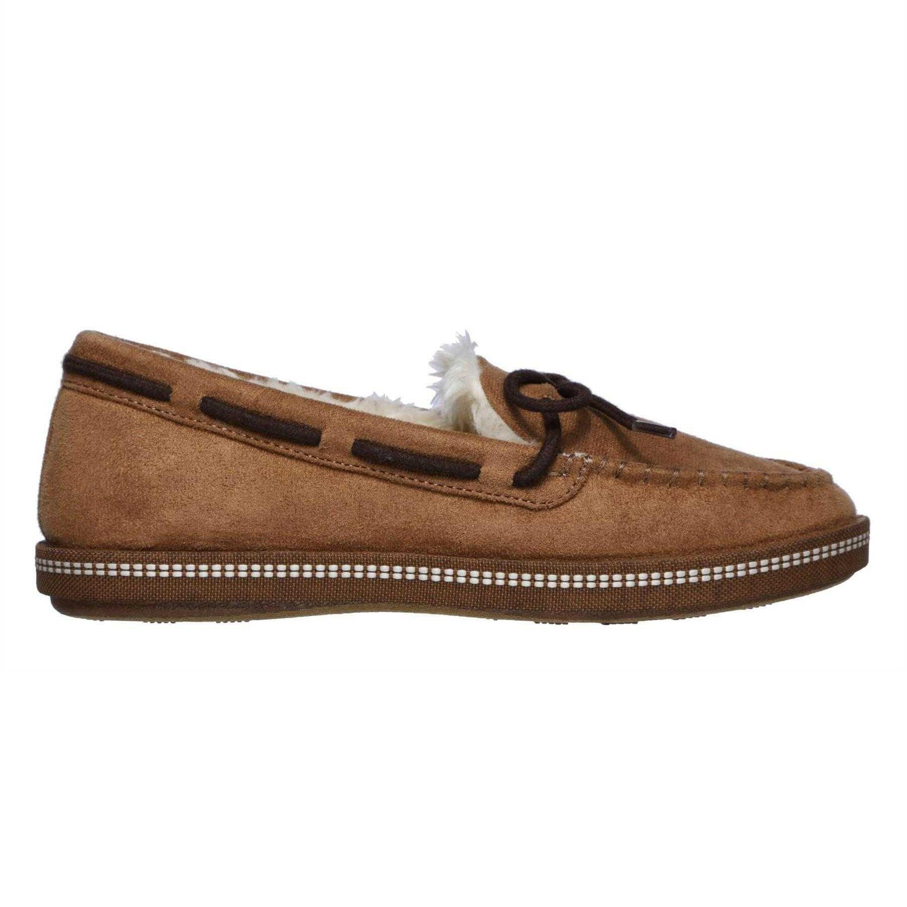 Skechers Womens/Ladies Cozy Faux Suede Flat Moccasin Slippers