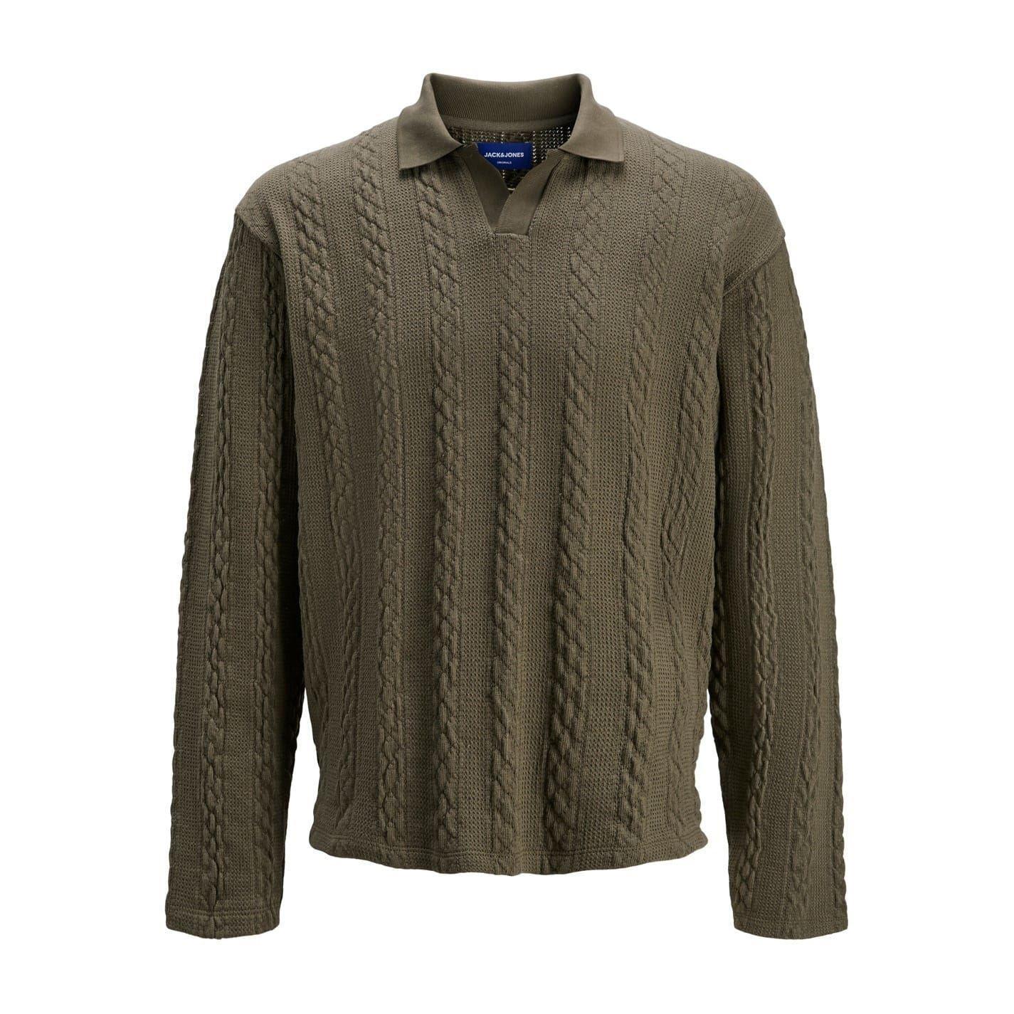 Jack And Jones Mens Cable Knit Regular Long-Sleeved Jumper