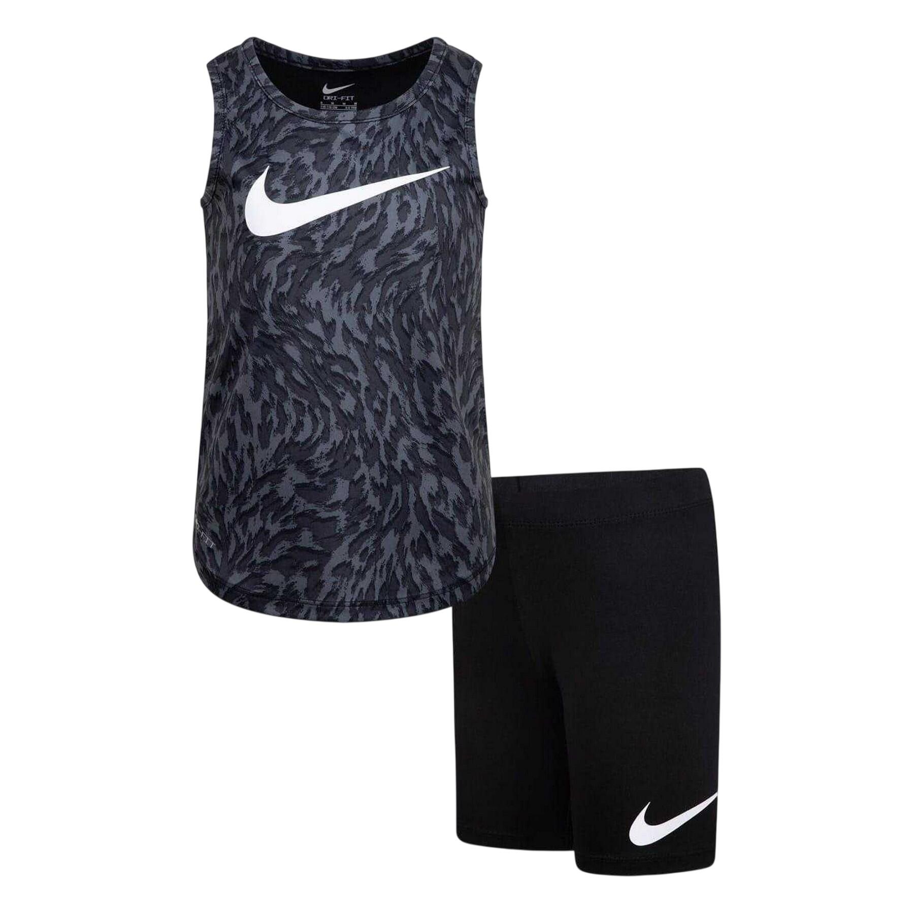 Nike Childrens/Kids Veneer Animal Print Top & Shorts Set