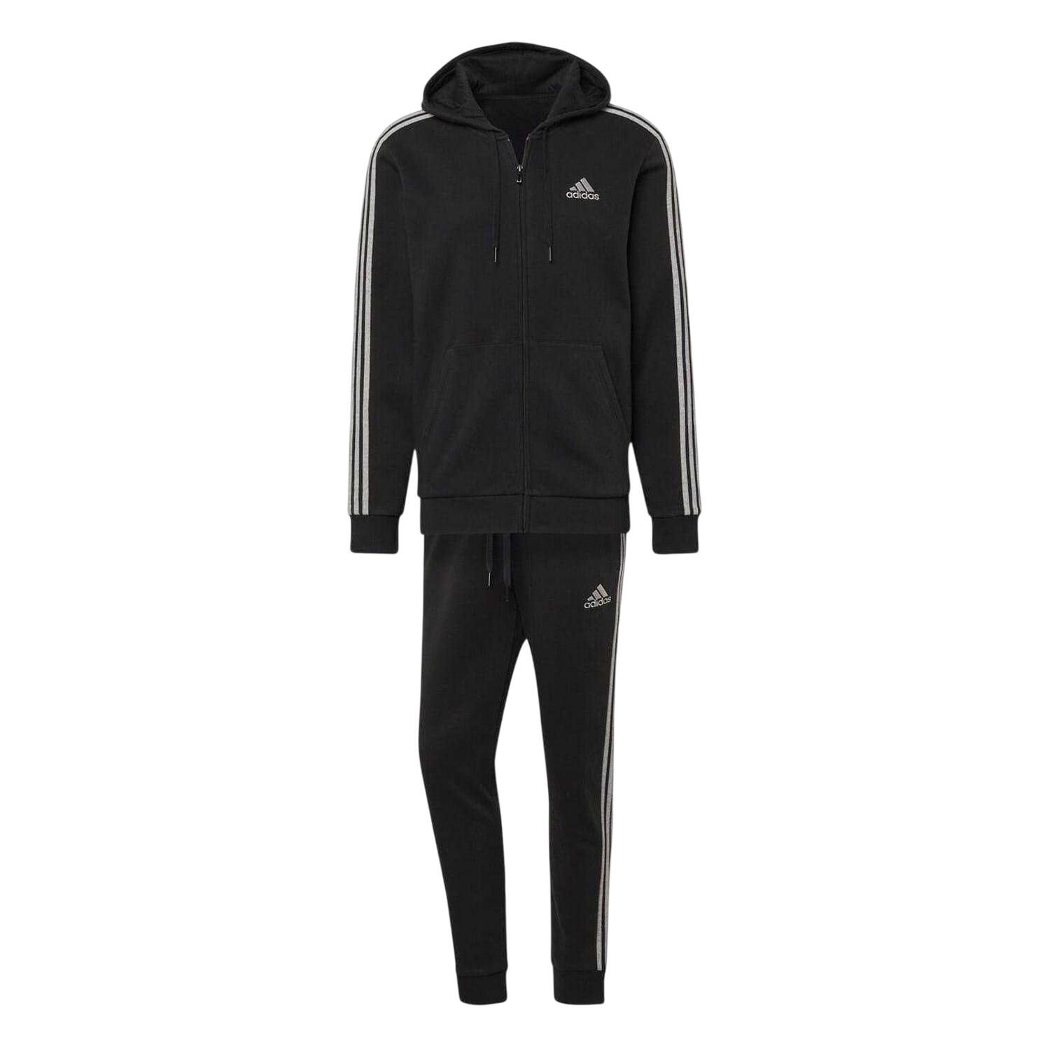 Adidas Mens 3 Stripes Fleece Tracksuit
