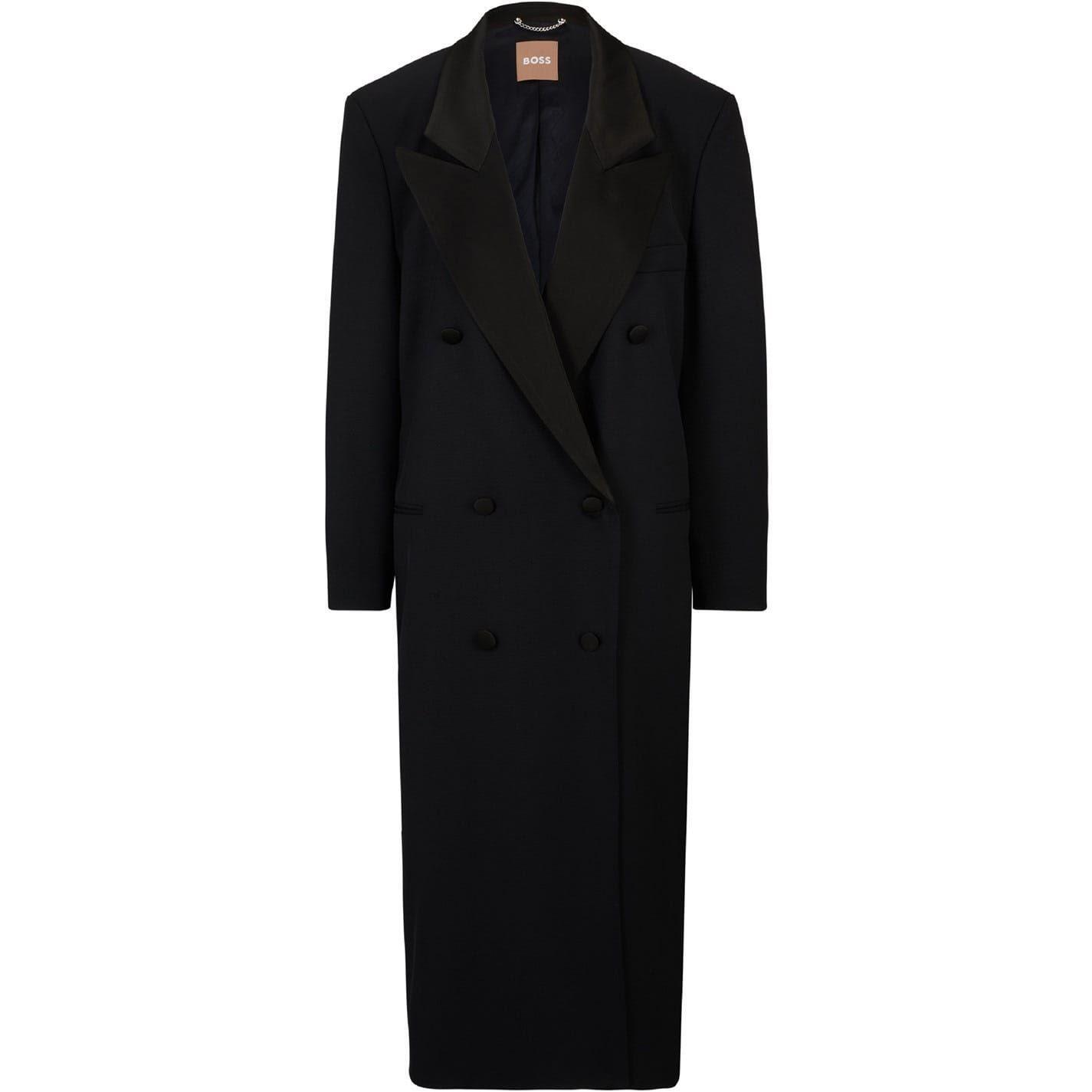 Boss Womens/Ladies Waxed Lapel Collar Longline Jacket