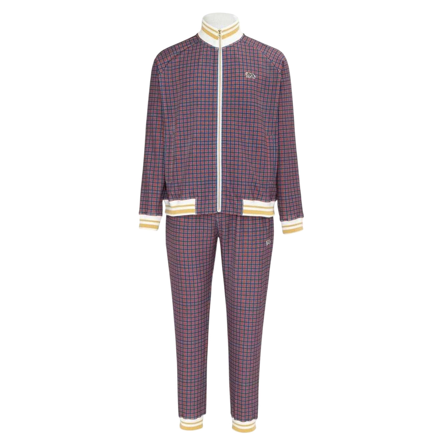 Lonsdale Mens Check Plaid Tracksuit