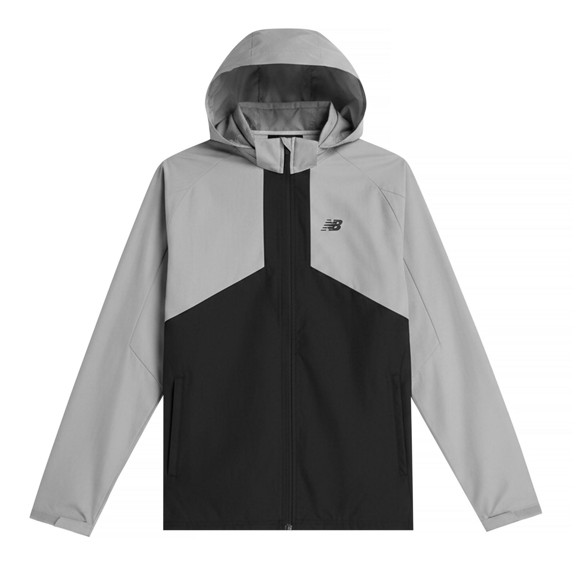 New Balance Mens Two Tone Woven Hooded Jacket