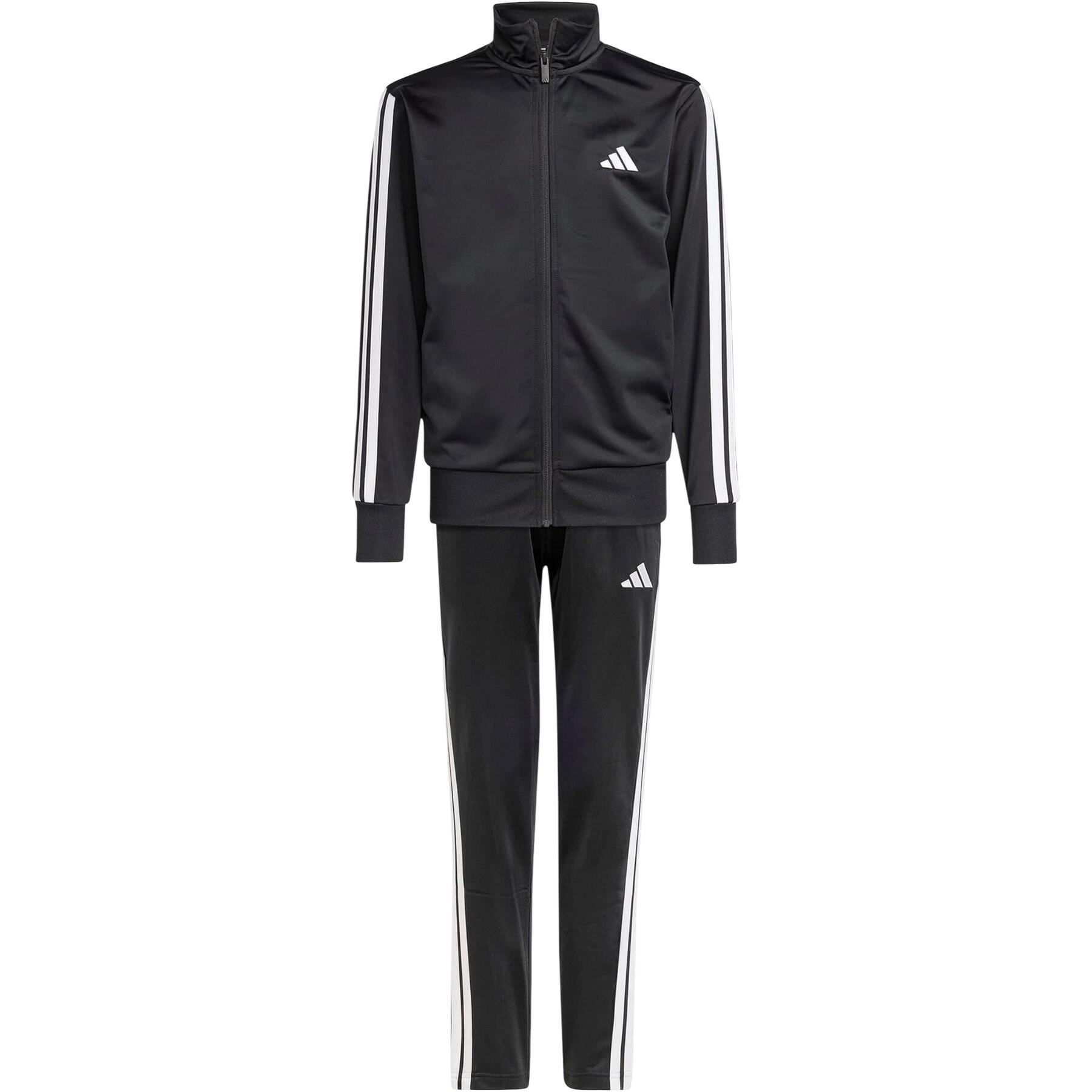 Adidas Girls 3 Stripes Tracksuit Set