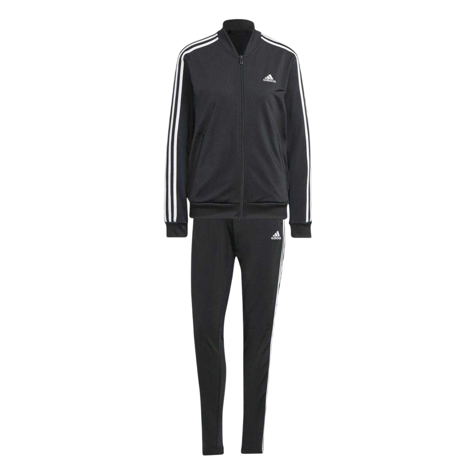Adidas Womens/Ladies Back 2 Basics Tracksuit Set