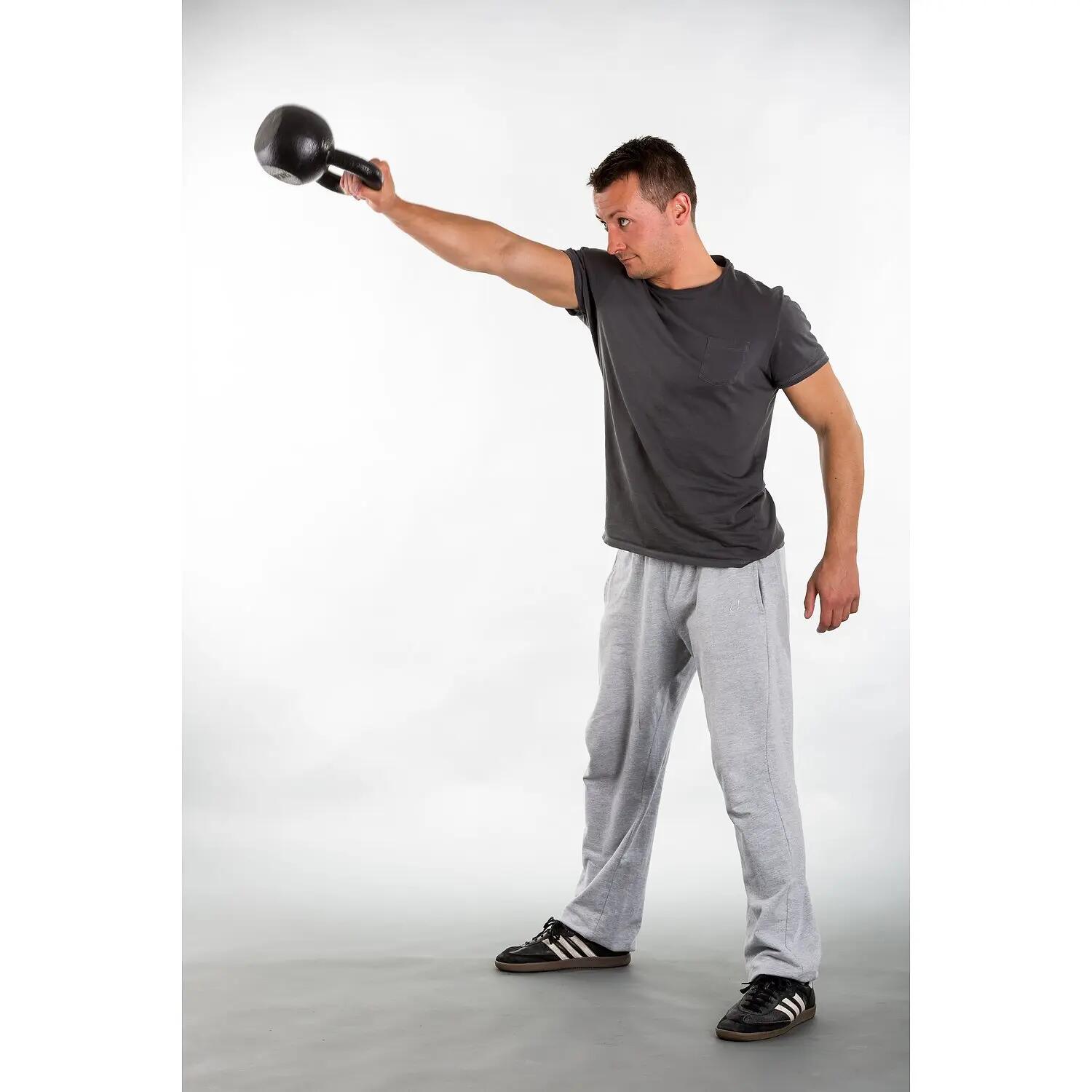 Kettlebell 8 kg Gewichtheben Unisex Schwarz 3/6
