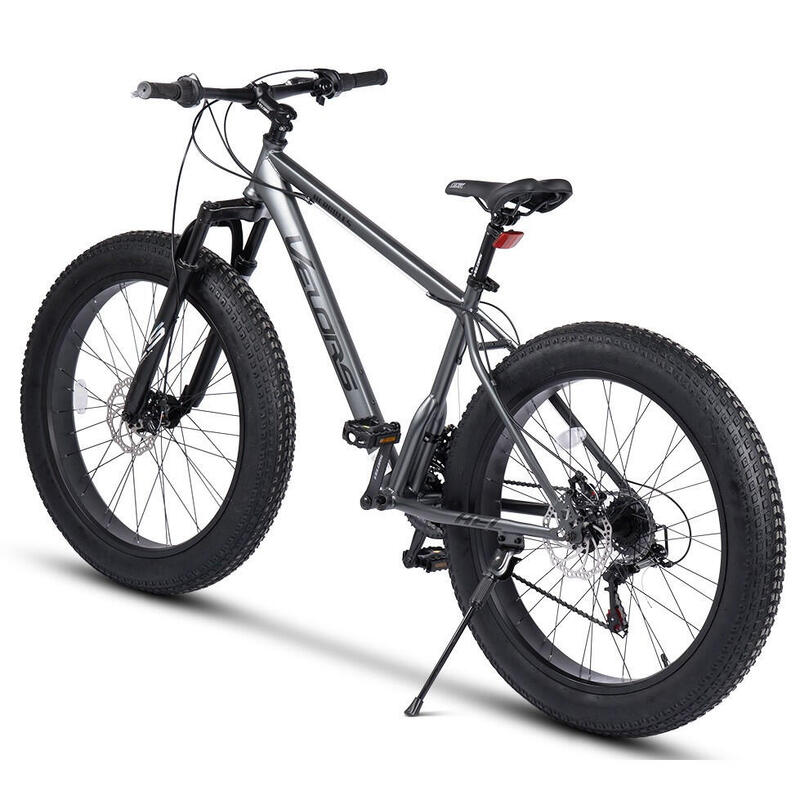 Bicicletă MTB semi-rigidă Hercules Fat Bike 21v Gri/Negru
