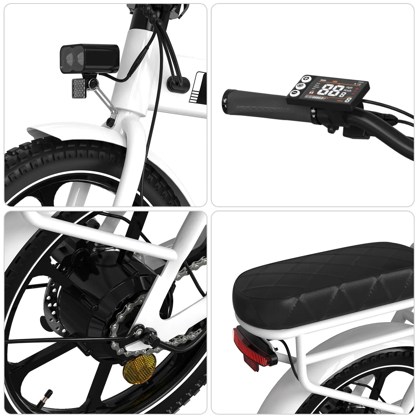 Bicicleta eléctrica plegable 16" 250W batería 36V 12Ah BK5S 6/6
